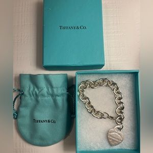 New Tiffany & Co. Heart Tag Charm Bracelet